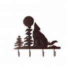Rustic Metal Wolf Coat Hanger