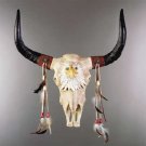 Eagle Head and Bull Skull Wall Sculpture