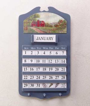 Barn Scene Wall Calendar & Key Holders