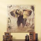 4 Pc. Patchwork Elephant Mural