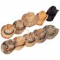 A collection of 10 different straw hats
