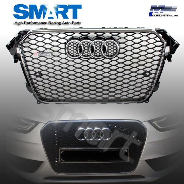 For Audi A4 B8 8K Since 2007-2011 Grille Sports Honeycomb Black Gloss