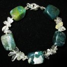 Clear Quartz & Moss Agate Bracelet