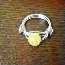 Yellow Fire Agate Ring