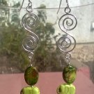 Crystal Elephant spiral  earrings
