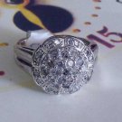 14ct White Gold 1ct Diamond Cluster Ring New