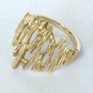 Unusual style 14k Yellow Gold Ladies Ring