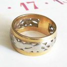 18ct Yellow/White Gold Band Ring
