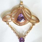 Vintage 9ct Rose Gold Amethyst Pendant No.2