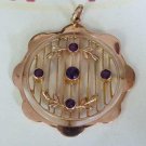 Vintage 9ct Rose Gold Amethyst Pendant