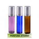 10ml Roller Bottle Set of Different Colors with Silver Caps for Essential Oils