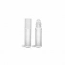 Perfume Studio Set of Frosted Glass Roll On Bottles with White Caps - 5 Units