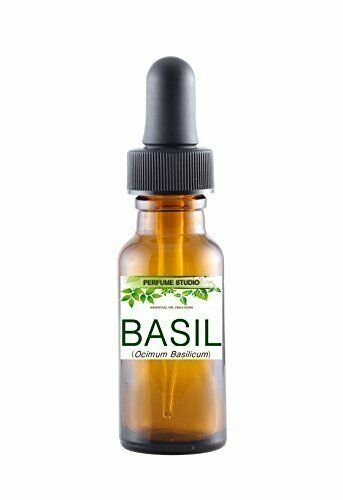 Basil Essential Oil. Therapeutic Grade 100% Pure, 15ml Amber Glass Dropper Bo...
