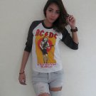 AC/DC -FOR THOSE ABOUT TO ROCK ROCKWARE T-SHIRT----LADIES SIZE SMALL