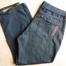 EDDIE BAUER 14 NATURAL STRAIGHT LEG STRETCH JEANS EUC WAIST 36" INSEAM 30"