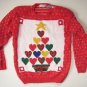 TALBOTS HAND KNIT SWEATER TUNIC SZ MEDIUM RARE PATCH WORK CLASSIC