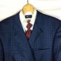 PRISTINE! JACK VICTOR Zimni Brown Windowpane Sport Coat Jacket 44L 3 Button EUC