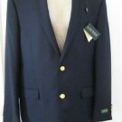 Southwick 44 R navy blue Gold Check blazer sport coat 3 Button