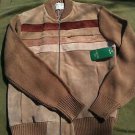 OAKTON LIMITED SUEDE LEATHER JACKET Vintage Bomber Motorcycle Black 44 R Large