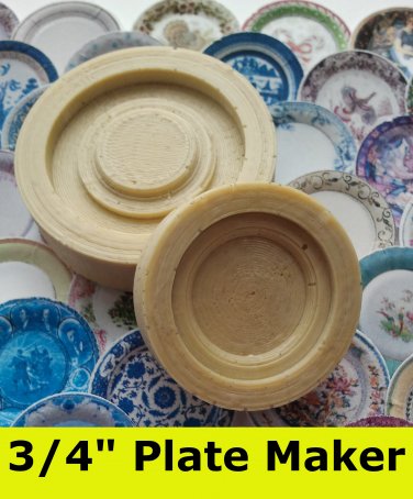 Dollhouse Plate Maker 3/4" 1/12th Scale Custom China Plate Maker