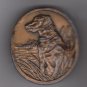 vintage 1977 indiana metal craft labrador retriever dog 2 x 21/2 belt buckle