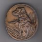 vintage 1977 indiana metal craft labrador retriever dog 2 x 21/2 belt buckle