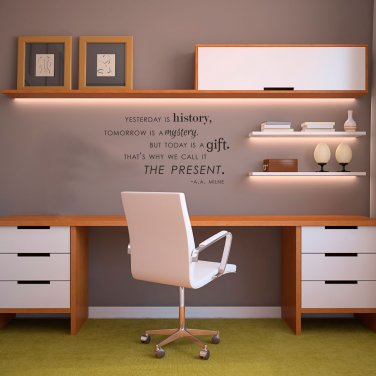 Yesterday Tomorrow Today Quote Wall Decal