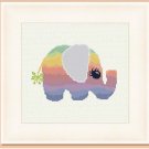 Cross Stitch Pattern of Elephant Rainbow with Bow - xspdlpp68AeC