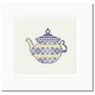 Cross Stitch Pattern of Blue Teapot - xspdlpp57eC