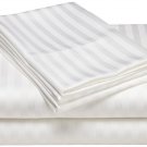 1000TC 100%Egyptian Cotton 4PCS SHEET SET WHITE STRIPE FULL SIZE