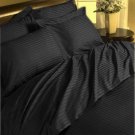 1000TC 100%Egyptian Cotton 4PCS SHEET SET BLACK STRIPE TWIN SIZE