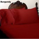 1000TC 100%Egyptian Cotton 4PCS SHEET SET BURGUNDY STRIPE TWIN SIZE