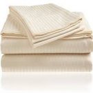 1000TC 100%Egyptian Cotton 4PCS SHEET SET IVORY STRIPE TWIN XL SIZE