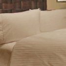 1000TC 100%Egyptian Cotton 3PCS SHEET SET TAUPE STRIPE CAL-KING SIZE