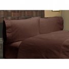 1000TC 100%Egyptian Cotton 3PCS SHEET SET CHOCOLATE STRIPE CAL- KING SIZE