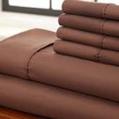 1000TC 100%Egyptian Cotton 3PCS SHEET SET CHOCOLATE SOLID CAL-KING SIZE