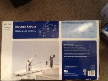 Glacier Bay Single-Handle Kitchen Faucet & Side Sprayer in Chrome MODEL 825 226