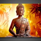 Framed & Stretched!! Huge Wall Decoration Buddha Face Oil Painting on Canvas