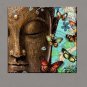 Ready to hang India Sakyamuni Buddha Plus Green Flower Religion Art On Canvas Abstract Oil Paintings