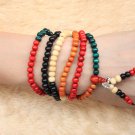 Bo Tree Mala Beads 216 Wooden 5 Color Wood Buddha Beads for Meditation 6mm