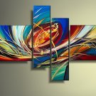 Framed!! 100% Hand Painted Wall Art Abstract Oil Painting on Canvas for Home Decor