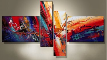 Framed!! Art handmade abstract oil painting on canvas modern 100% handmade original directly