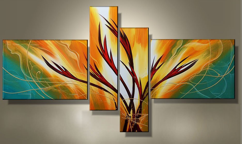 Framed!! High Quality Modern Abstract Oil Painting on Canvas Art Home Decoration