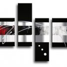Framed!! Handmade Abstract Oil Painting On Canvas Black White And Red Home Decoration Wall Art