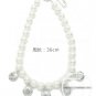 Hot Selling Fashion Plastic Chain Gold Pendant White Pearl Beads Necklace