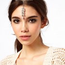 Women Fashion Gray Chain Jewelry Headband Synthetic emerald Hair Accessories