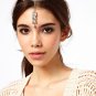 Women Fashion Gray Chain Jewelry Headband Synthetic emerald Hair Accessories
