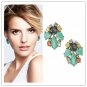 New Fashion Classical Hot Beautiful Green Rhinestone earrings Yellow Green Stone