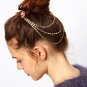 Women Fashion Color Rhinestone Pink Chain Jewelry Headband Head Red Hair band