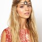 Women Rhinestone Chain Jewelry Headband Hair band Mirror Accessories BronzeColor